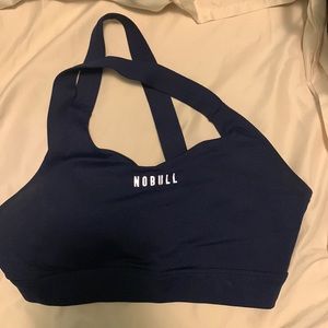 Gently used nobull navy blue medium sports bra